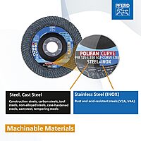PFERD POLIFAN®-Curve Radial Type Flap Disc - 6" x 7/8" Thread, 40 Grit Zirconia