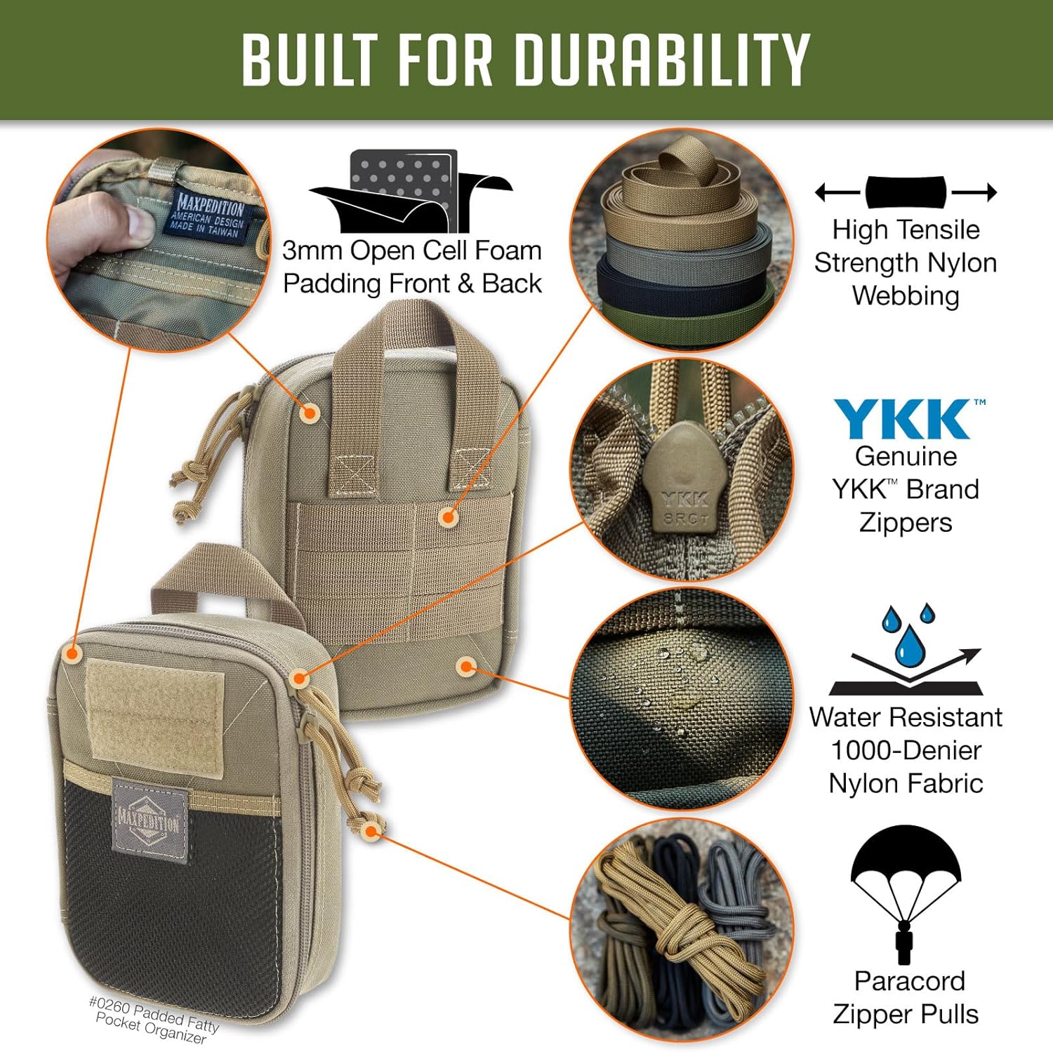 MAXPEDITION Padded Fatty Pocket Organizer EDC Pouch