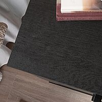 Sauder Tiffin Line Rattan 2-Drawer Nightstand Side Table, 24-5/8inH x 23-1/2inW x 15-3/4inD, Raven Oak