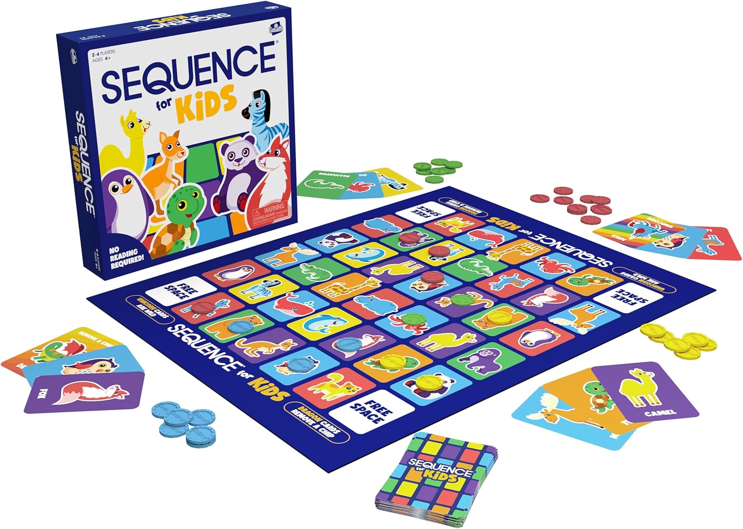 SEQUENCE for Kids -- The 'No Reading Required' Strategy Game by Jax and Goliath, Multi Color