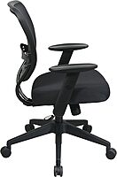 Office Star Air Grid Mid-Back Mesh Chair, Black - 20.5 x 19.5 x 42 in