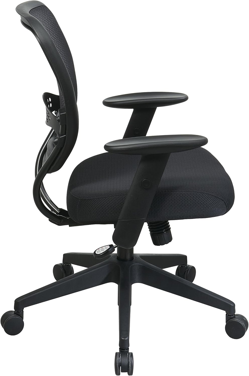 Office Star Air Grid Mid-Back Mesh Chair, Black - 20.5 x 19.5 x 42 in