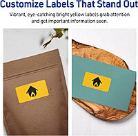 AVERY Printable Rectangle Labels, Sure Feed Technology, 2" x 2-5/8", Bright Yellow