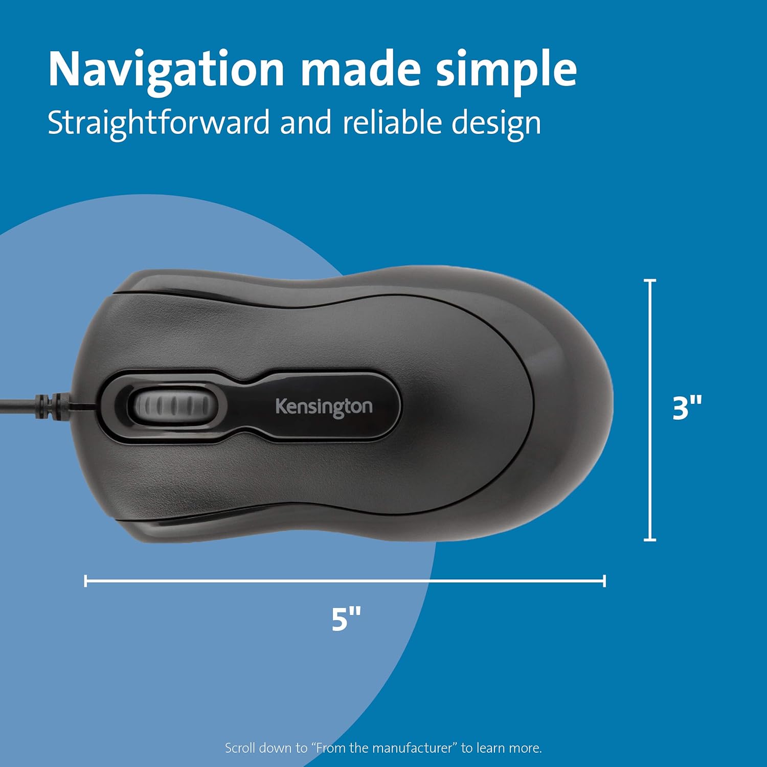 Kensington Mouse-in-a-Box Wired USB Mouse (K72356US), Black (Pack of 2)