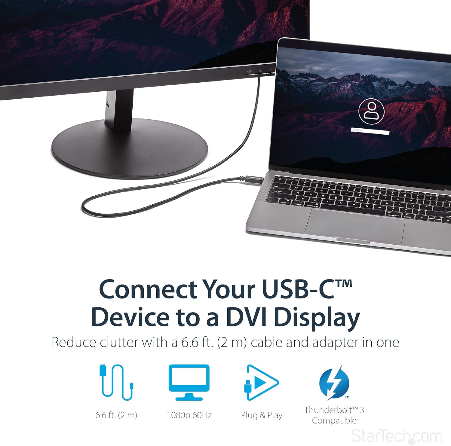 StarTech.com USB-C to DVI Cable