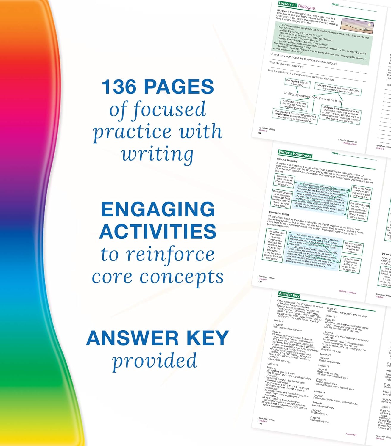 Spectrum 6th Grade Writing Workbooks, Ages 11 to 12, 6th Grade Writing, Informative, Argumentative