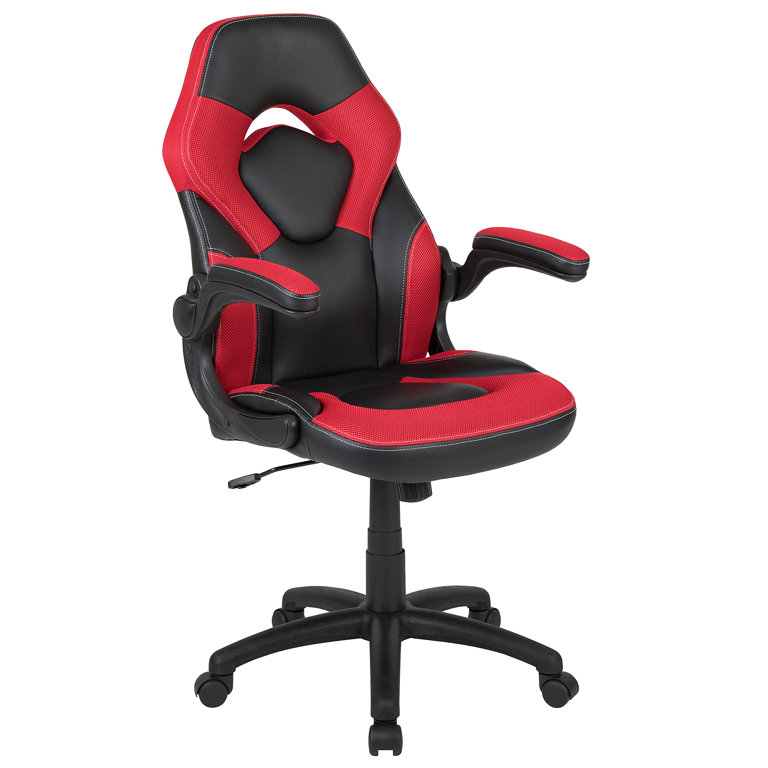 Flash Furniture X10 High-Back LeatherSoft Racing Style Gaming Chair with Flip-Up Arms