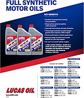 Lucas Oil Synthetic High Mileage Motor Oil
