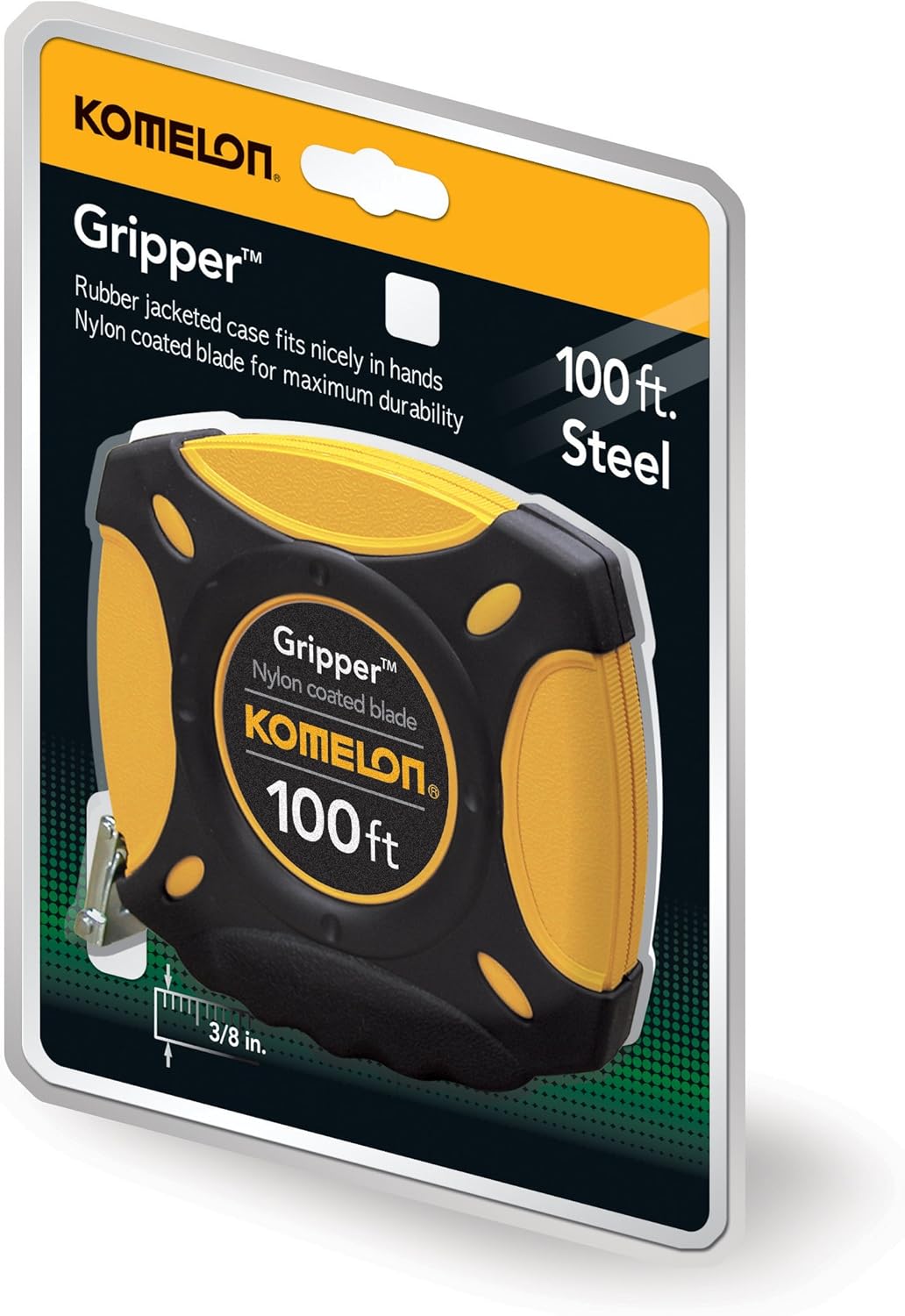 Komelon 9901 Gripper Closed Case Long Steel Tape Measure, 100-Feet 30.5 m