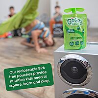 GoGo squeeZ Applesauce and Fruit Puree, Apple Apple, 3.2 oz (Pack of 18), Unsweetened Fruit Snacks for Kids, Gluten Free