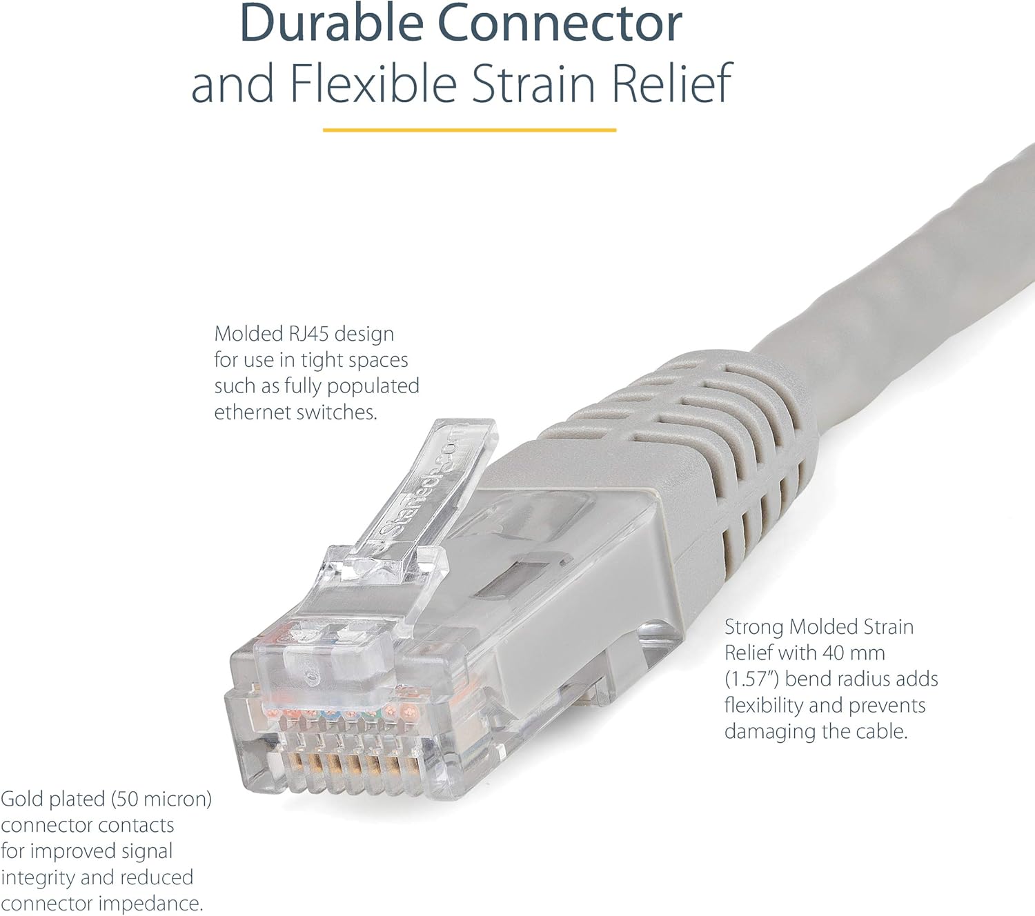 StarTech.com CAT6 Ethernet Patch Cable - Molded RJ45 UTP