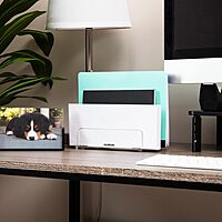 MIND READER Acrylic Desktop Organizer, Clear