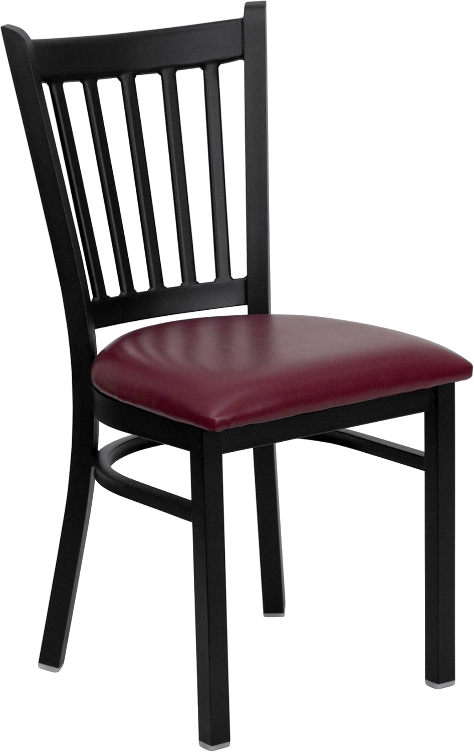 Flash Furniture HERCULES Series Black Vertical Back Metal Restaurant Chair