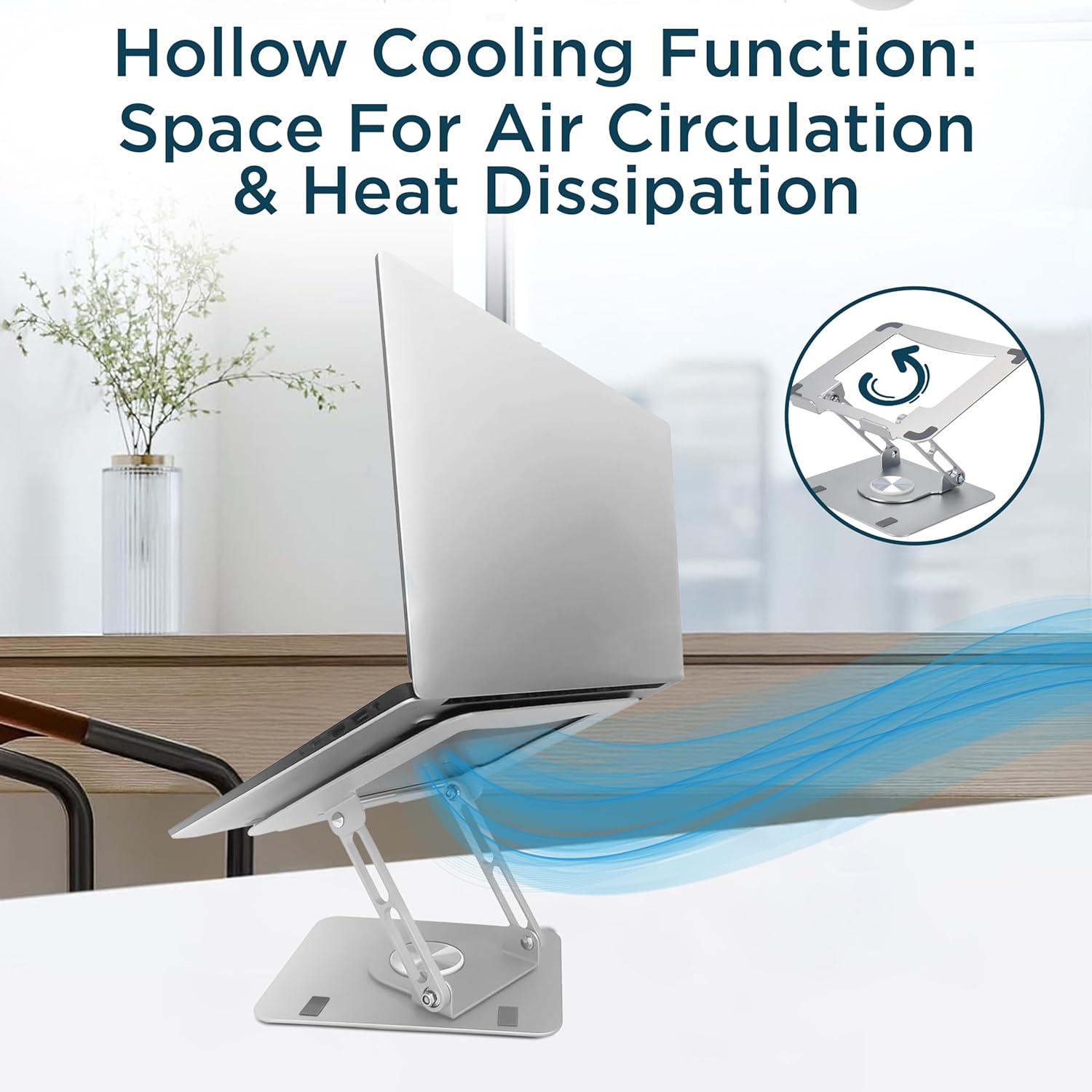 Uncaged Ergonomics Swivel Adjustable Laptop Stand for Desk