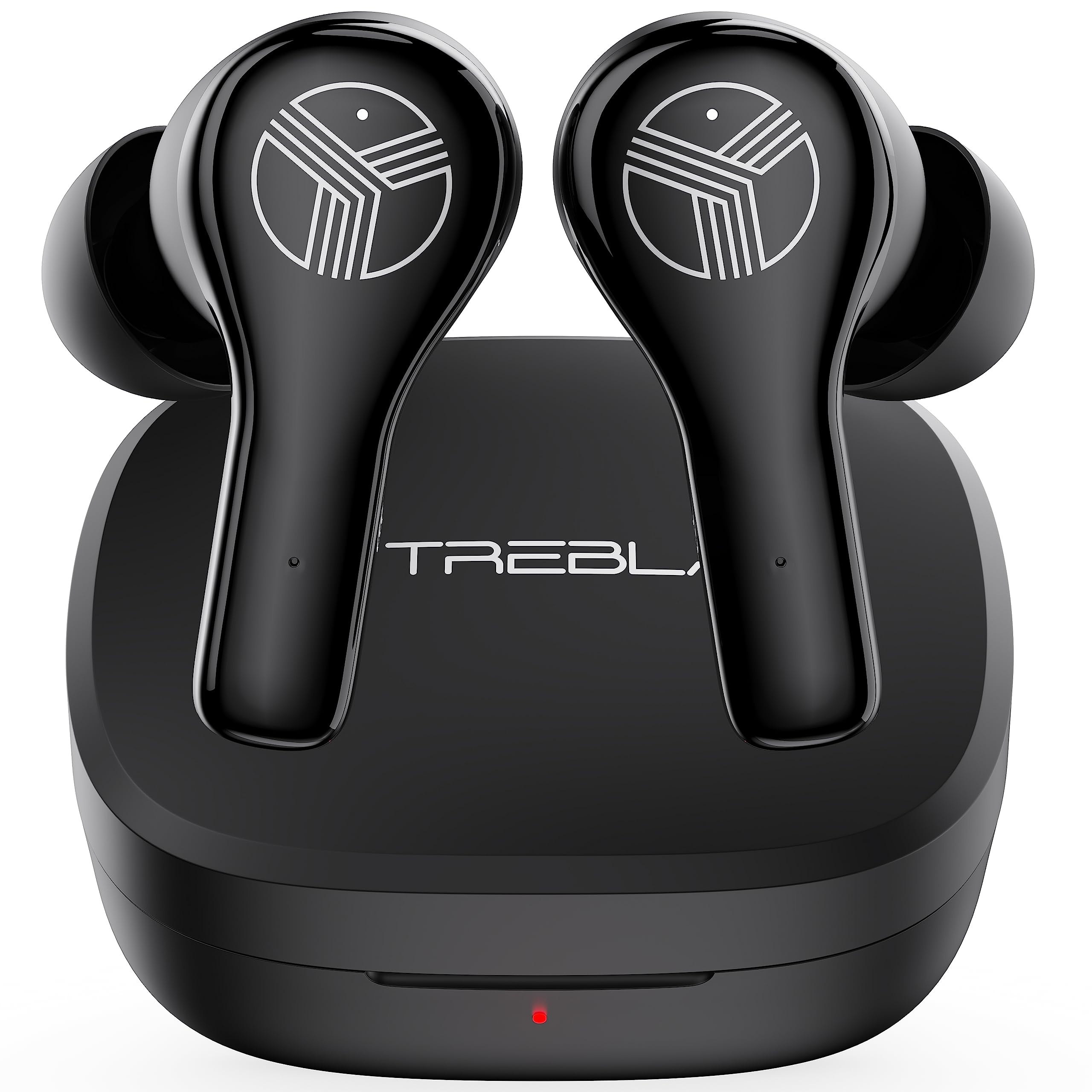 Treblab WX8 - True Wireless Earbuds with Pure Sound, Soft Silicone Ear Buds, IPX8 Waterproof, 28H Play, Wireless Charging