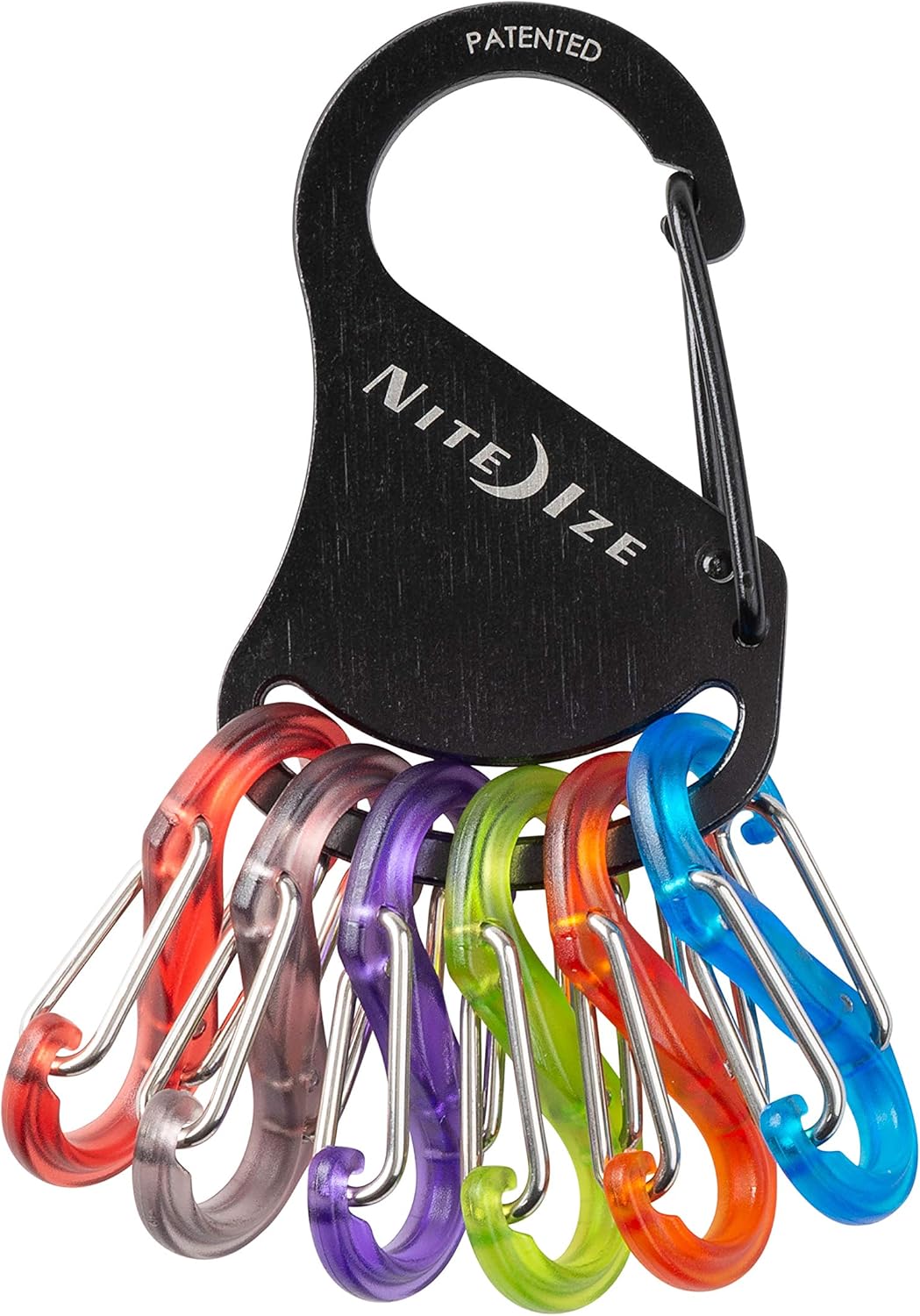 Nite Ize KeyRack Steel S-Biner - Key Carabiner Organizer with 6 Colorful S-Biners