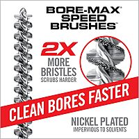 Real Avid Bore-Max Bore Brush, Nickel-Plated Bronze Barrel Brush with Stainless Steel Handle