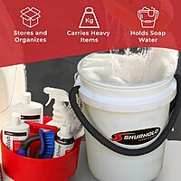 SHURHOLD One Bucket System - 5 Gallon Bucket with Rope Handle, Lid, Caddy & Grate