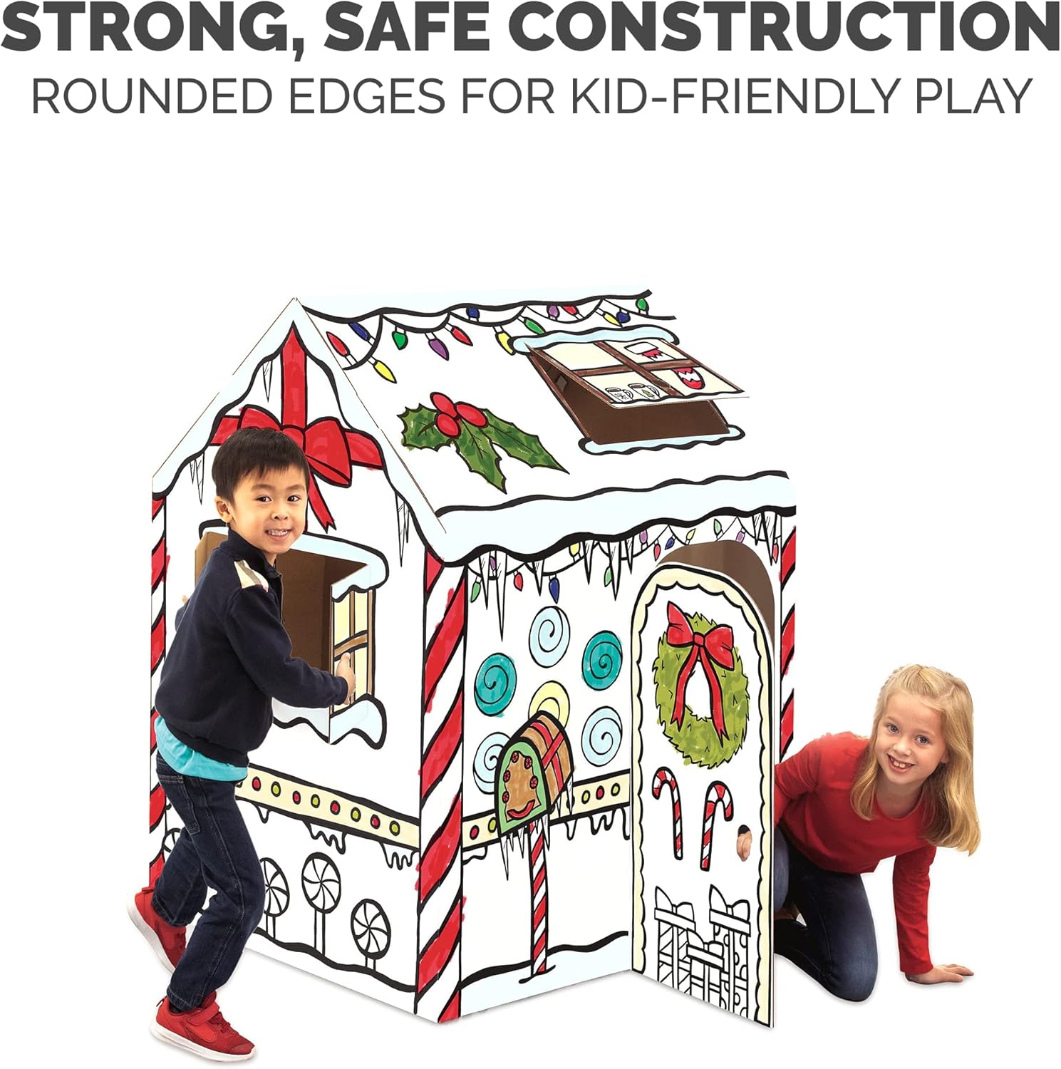 Bankers Box At Play Color-in Playhouse, Life-Size Corrugated Playhouse