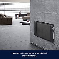 DeLonghi Mica Panel Space Heater, 1500W quiet electric space heater for indoor use, adjustable thermostat