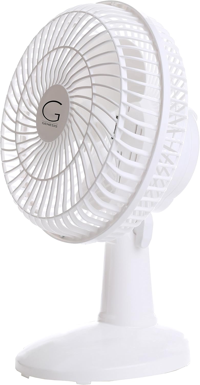 GENESIS 6-Inch Clip Convertible Table-Top & Clip Fan, 2 Quiet Speeds