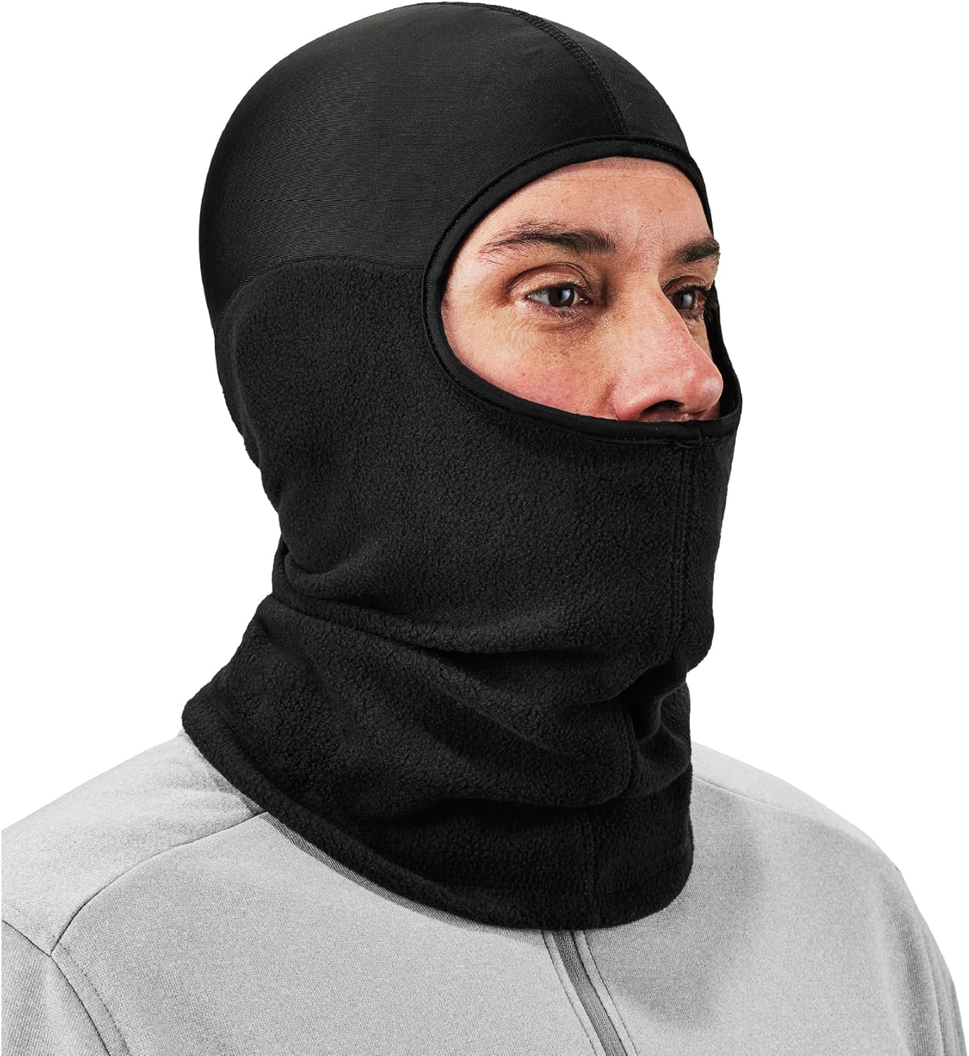 Balaclava with Spandex Top, Comfortable Wear Under Helmet, Winter Face Mask, Ergodyne N-Ferno 6822,Black One Size