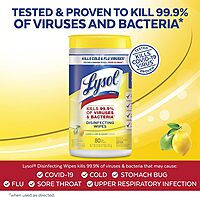Lysol Disinfectant Wipes Multi-Surface Antibacterial Cleaning Wipes For Disinfecting and Cleaning Lemon and Lime Blossom 80 Count (Pack of 2)