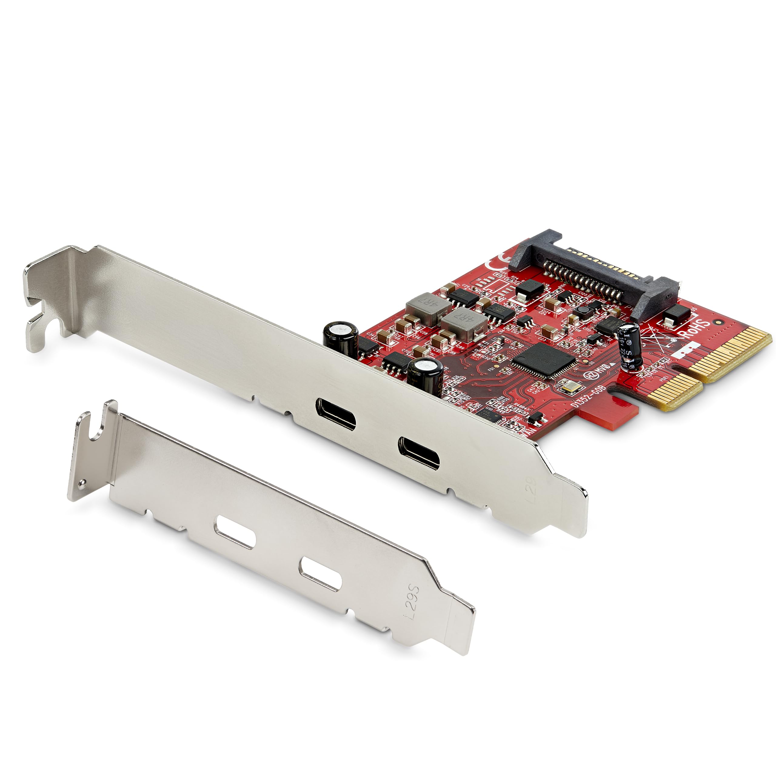 StarTech.com 2-Port USB 3.2 Gen 2 PCIe Card, USB-C 10Gbps PCI Express 3.0 x4 Adapter, Data Only, Windows/macOS/Linux