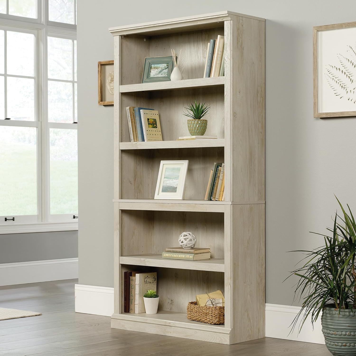 Sauder Select 5-Shelf Engineered Wood Bookcase