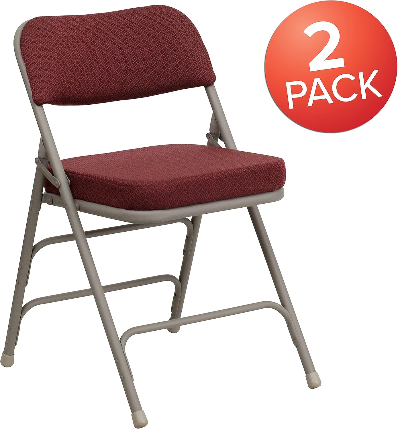 FLASH FURNITURE Hercules Series Metal Folding Chairs with Cushioned Fabric Seats