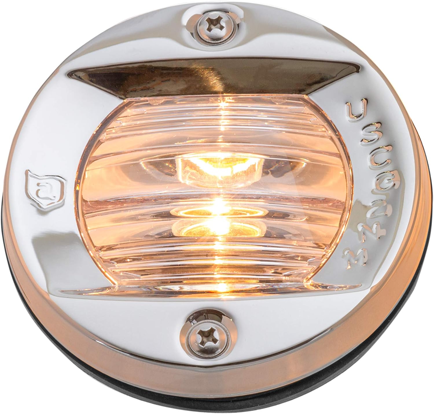 attwood 6356D7 Round Incandescent Marine Boat 3-Inch Flush Transom Light with 7.5-Watt Lamp