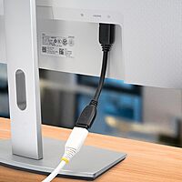 StarTech.com 6in High Speed HDMI Port Saver Cable with 4K 60Hz - Short HDMI 2.0 Male to Female Adapter Cable - Port Extender (HD2MF6INL)