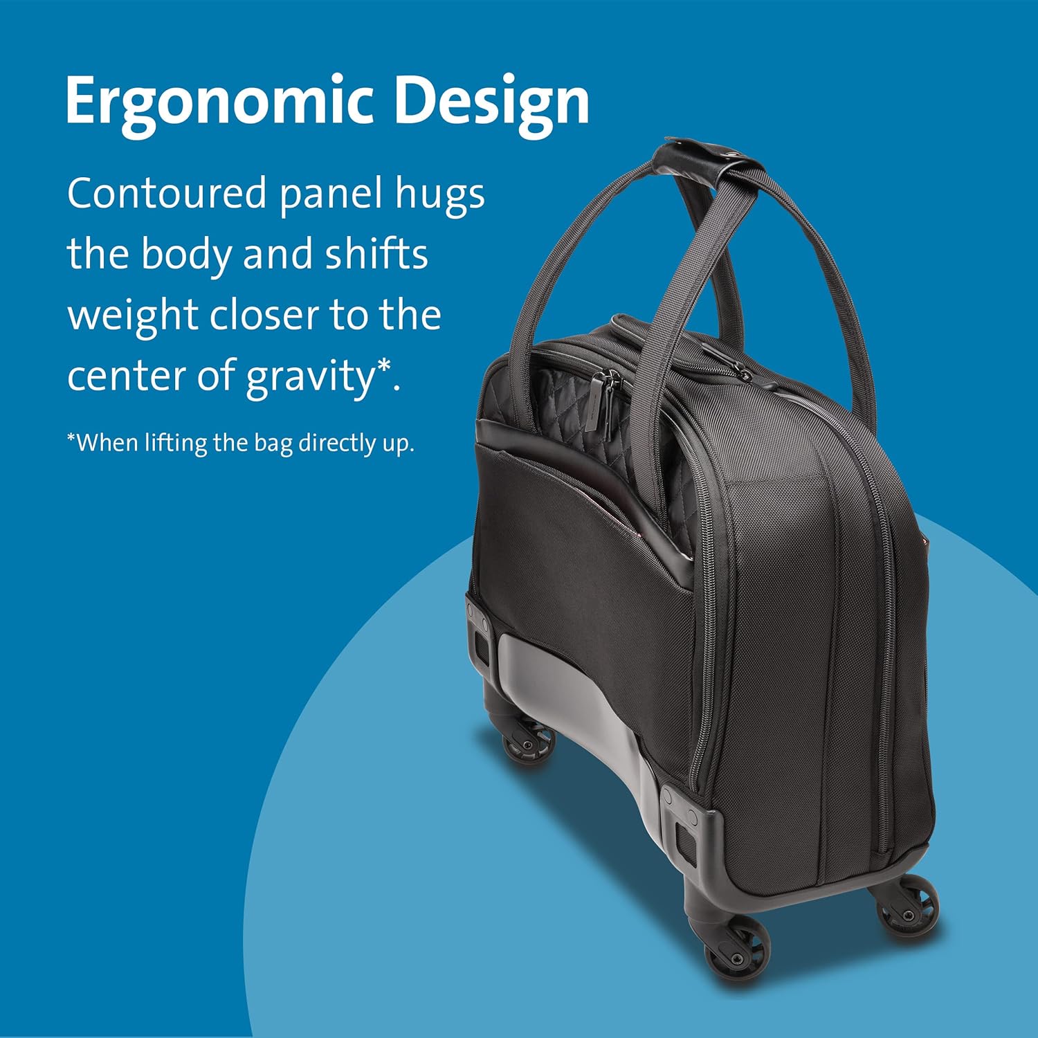 Kensington Contour 2.0 Laptop Rolling Bag, Briefcase, Laptop Spinner, 15.6”, Water Resistant