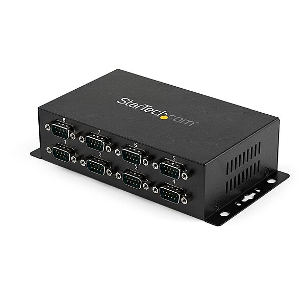 StarTech.com 8 Port USB to Serial RS232 Adapter - Wall Mount - Din Rail - COM Port Retention - FTDI USB to DB9 RS232 Hub , TAA (ICUSB2328I)