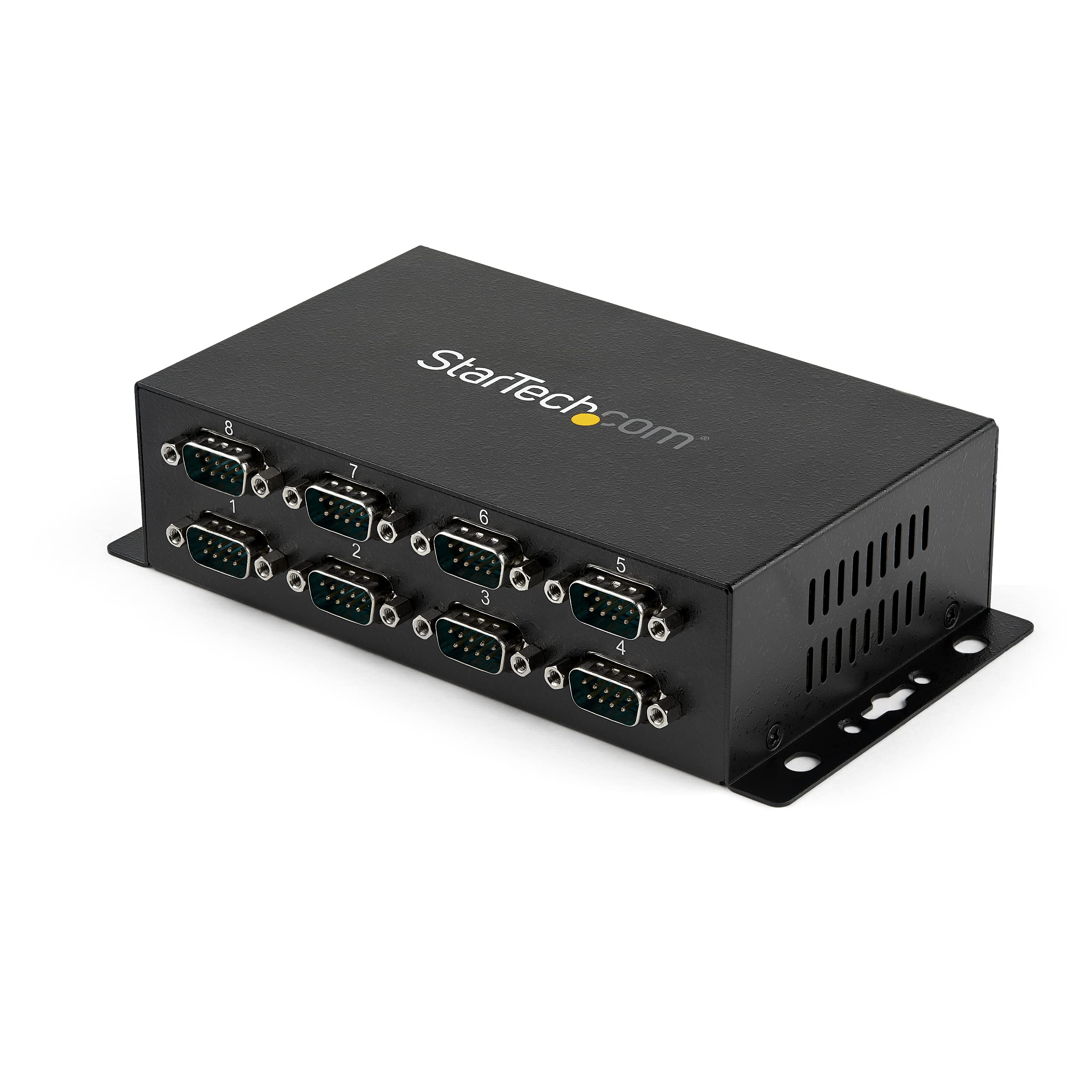 StarTech.com 8 Port USB to Serial RS232 Adapter - Wall Mount - Din Rail - COM Port Retention - FTDI USB to DB9 RS232 Hub