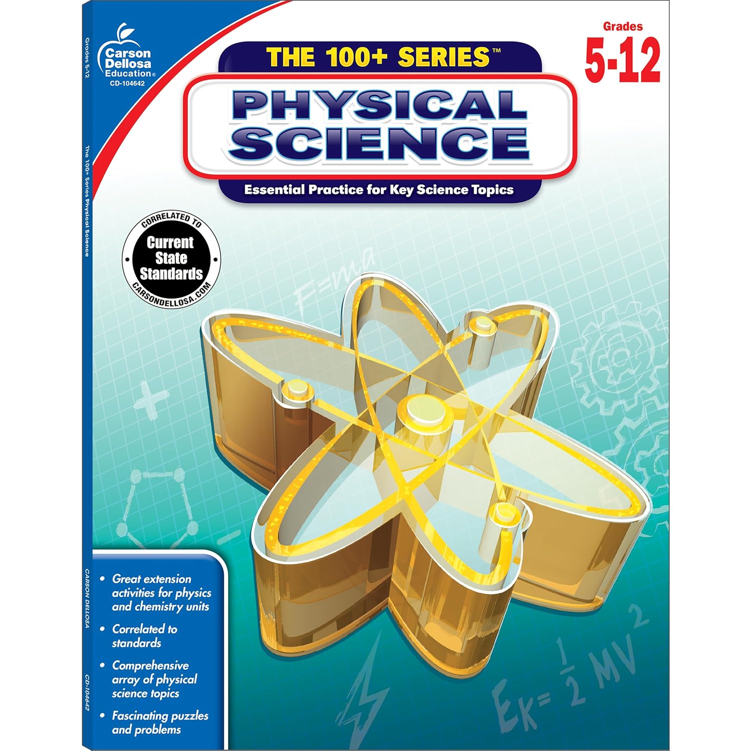 Carson Dellosa | The 100 Series: Physical Science Workbook | Grades 5-12, Science, 128pgs (Volume 14)