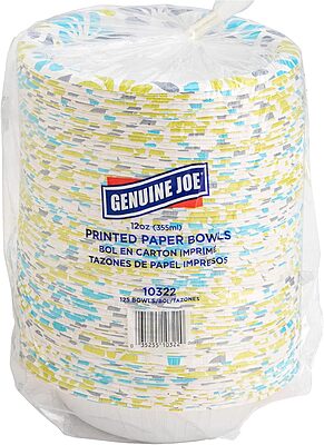 Genuine Joe 12 oz. Paper Bowls (Pack of 125)