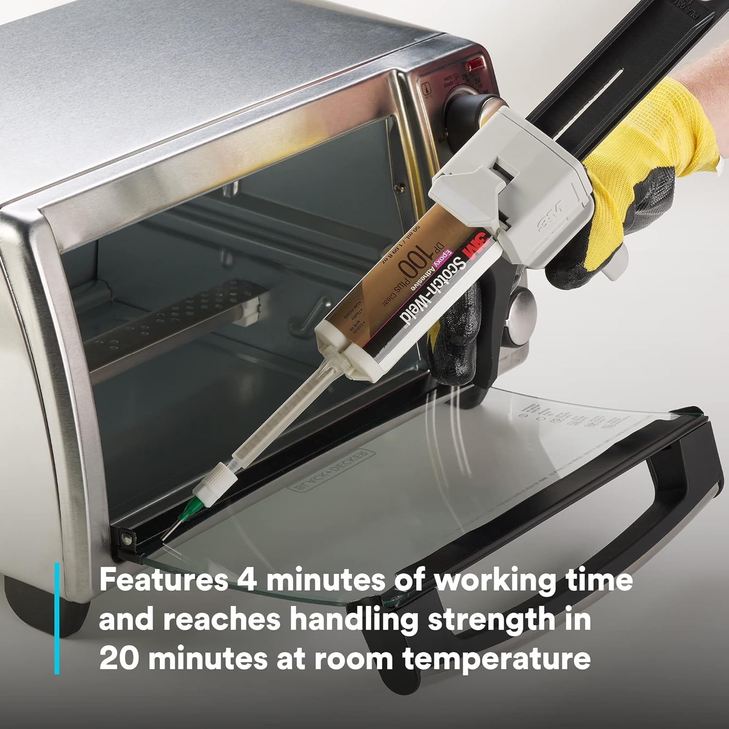 3M Scotch-Weld Epoxy Adhesive DP100 Plus, Clear, Professional Grade, Fast Handling and Cure, 48.5 mL (1.64 fl oz) Duo-Pak