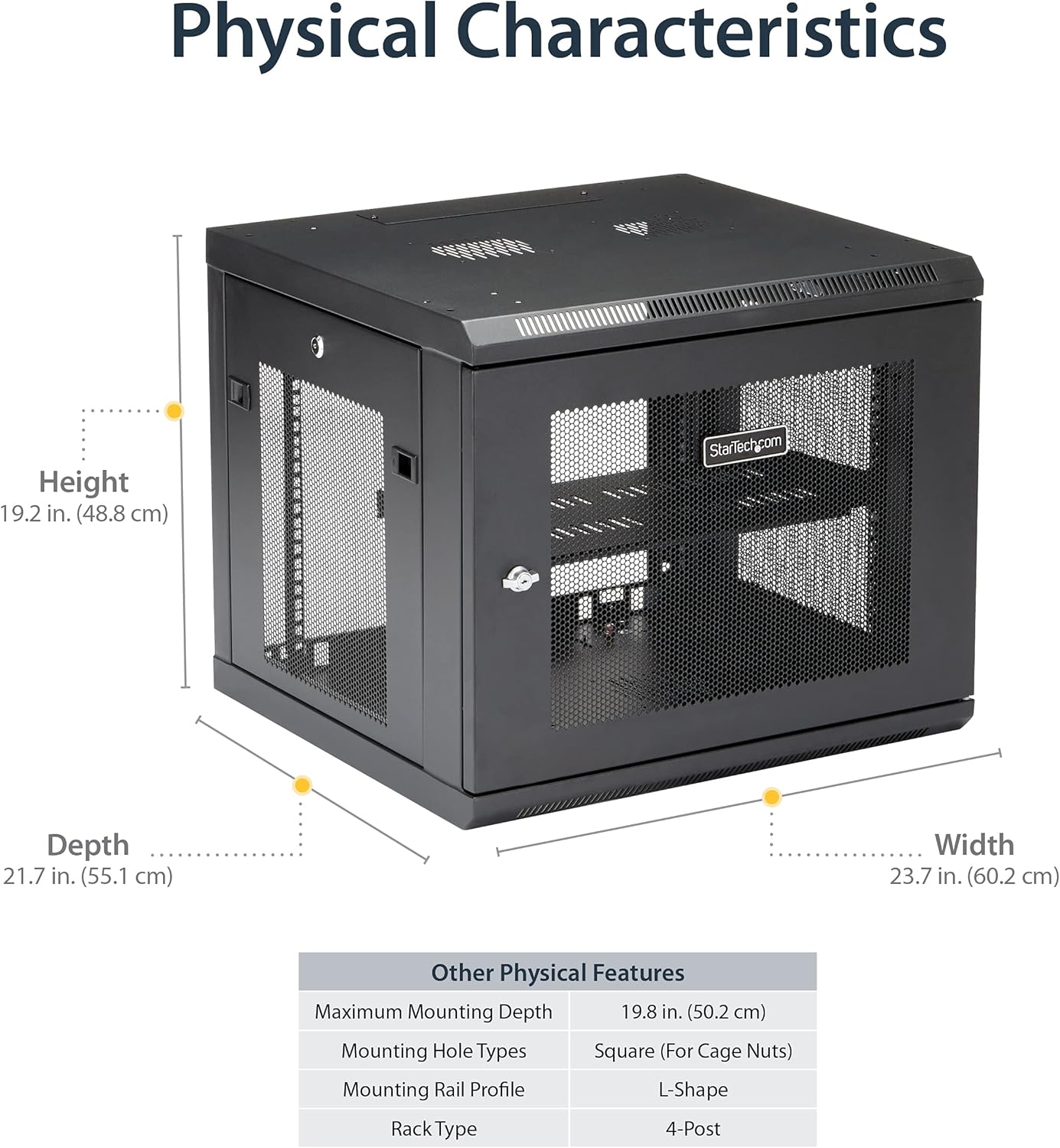 StarTech.com 19" Wall-Mount Server Rack Cabinet