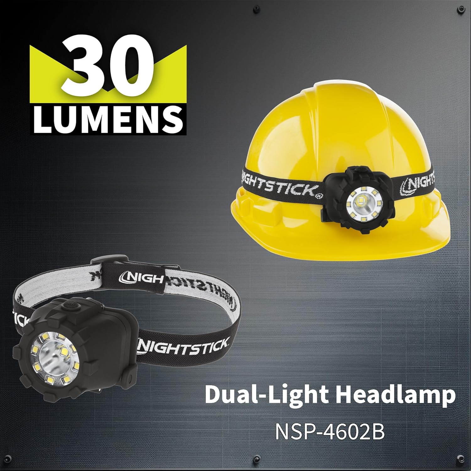 Nightstick NSP-4602B Dual-Light Headlamp, Black
