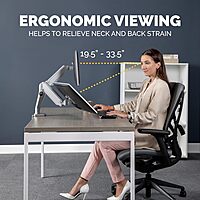 Fellowes Platinum Series Monitor Arm for 40-Inch Monitors, Full Motion, VESA Mount, USB Ports, Ergonomic