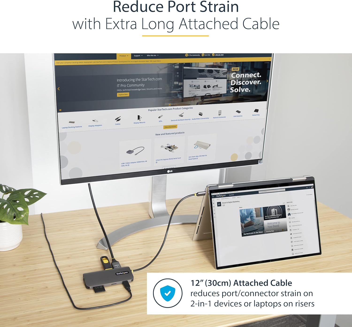 STARTECH.COM USB-C Multiport Adapter and Dock with 4K HDMI, Gigabit Ethernet, SD and USB 3.0