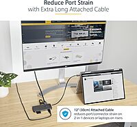 STARTECH.COM USB-C Multiport Adapter and Dock with 4K HDMI, Gigabit Ethernet, SD and USB 3.0