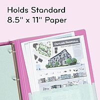 U BRANDS U-Eco 1" Poly Binder + 5 Tab Divider Set, Letter Size, Two Pockets
