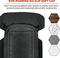 Ergodyne ProFlex 450 Gel Knee Pads with Comfort Hinge, Black (Pair)