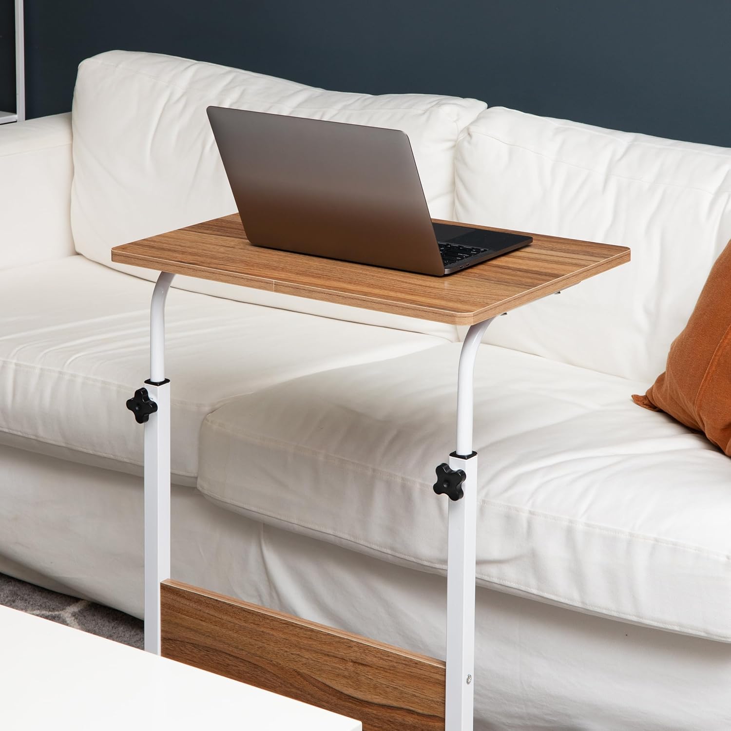 Mind Reader Standing Desk, Adjustable Height, Laptop Workstation, 33"H x 15.75"W x 21.75"L, MDF, Brown