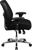 Flash Furniture Hercules Series Big & Tall Swivel Office and Gaming Chair, Ergonomic Mesh Office Chair with Padded Seat and Ratchet Back, Black