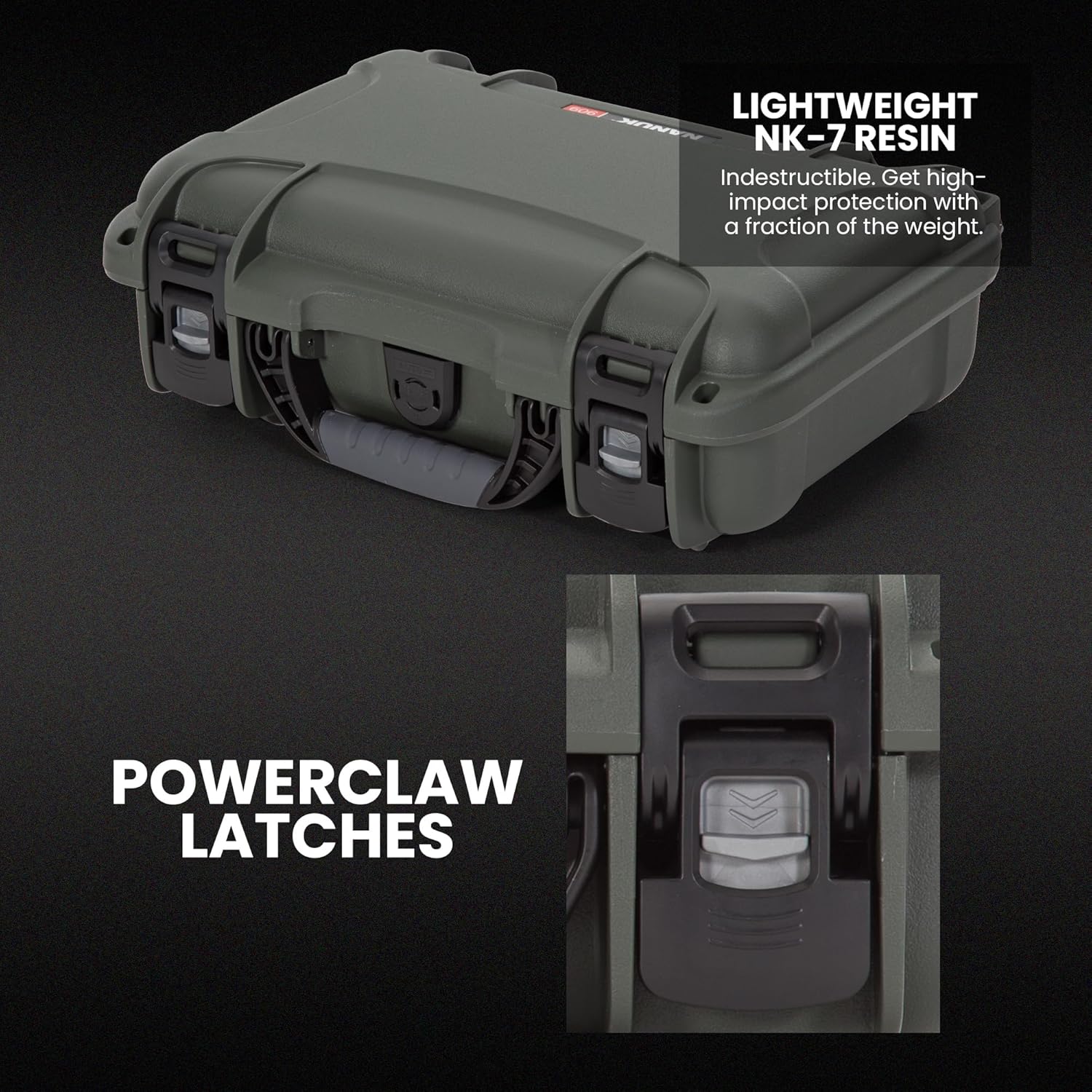 NANUK 909 Hard Case with Custom Foam Insert, Short Multipurpose Case - IP67 Waterproof Sporting Gear Storage
