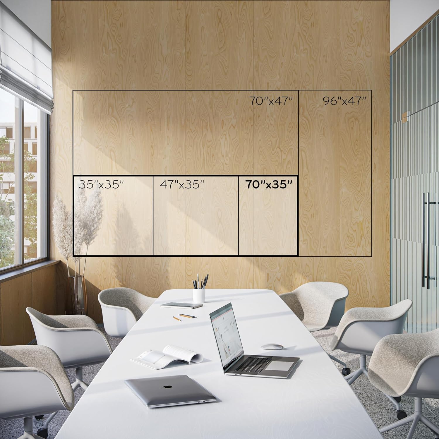 U BRANDS Glass Dry Erase Board, White Frosted Surface, Frameless