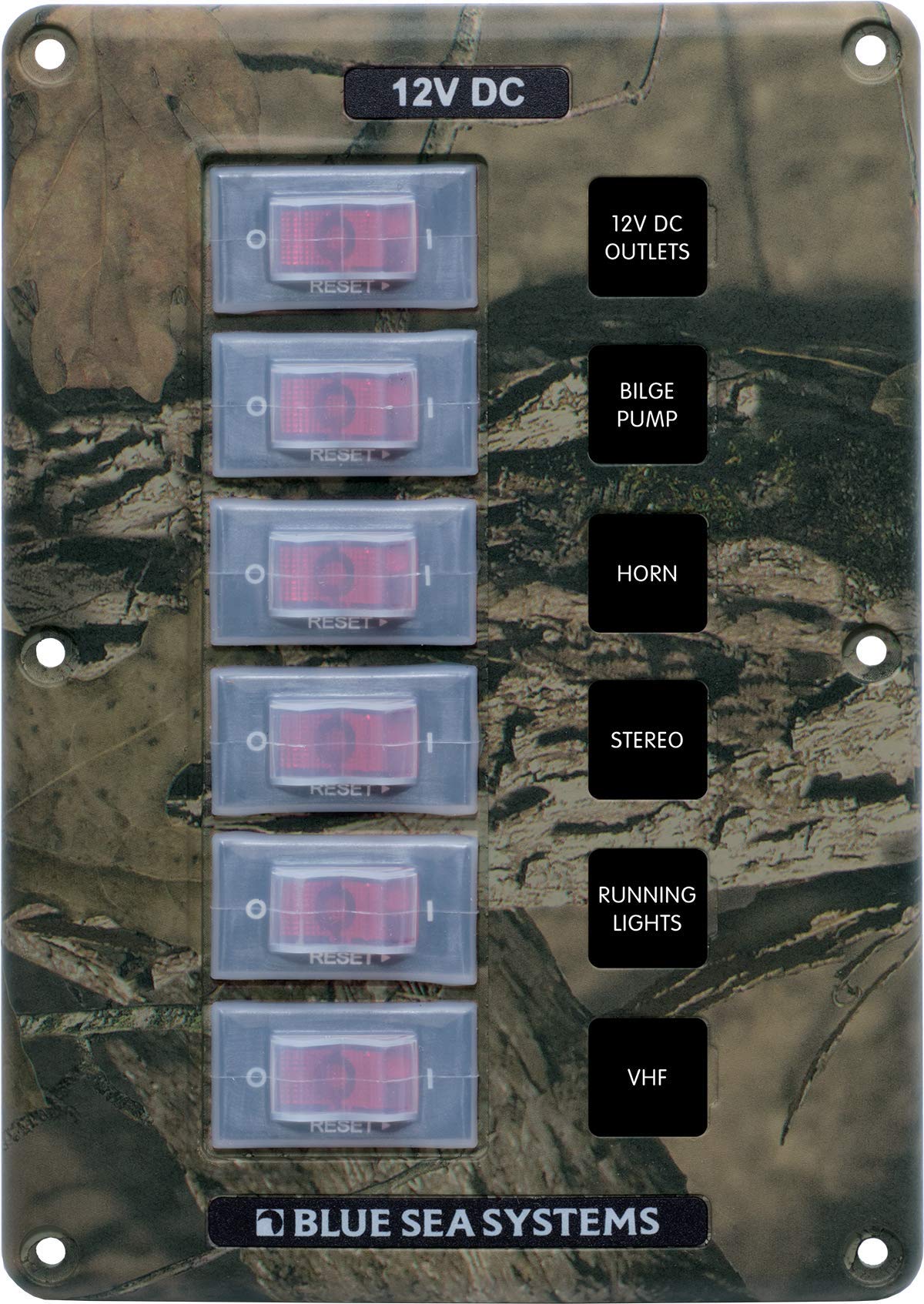 Blue Sea Systems Water-Resistant Circuit Breaker Switch Panel
